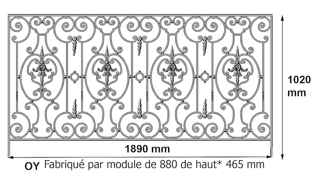 Balkón, útfærð balustrade úr járni - Thumbnail 2