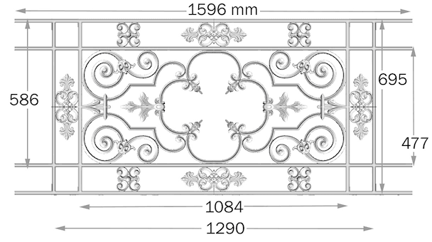Balkón, útfærð balustrade úr járni - Thumbnail 2