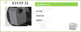 Kubota dráttarvagnsmassarnir 19 kg - K19